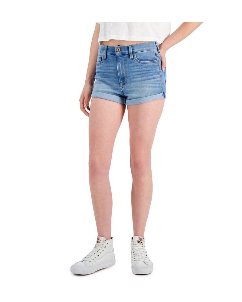 Juniors' High-Rise Roll-Cuff Jean Shorts Famed $12.00 Shorts