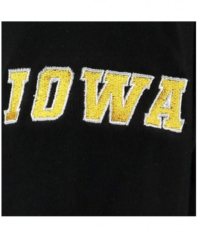 Women's Black Iowa Hawkeyes Big Logo Pullover Hoodie Black $28.20 Sweatshirts