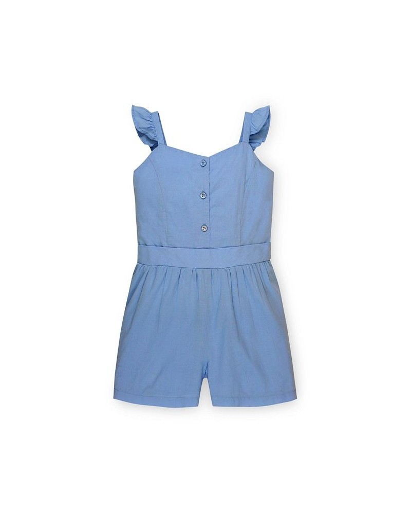 Mommy & Me Organic Cotton Sleeveless Rompers in Navy Seersucker Cornflower Blue $26.38 Pants