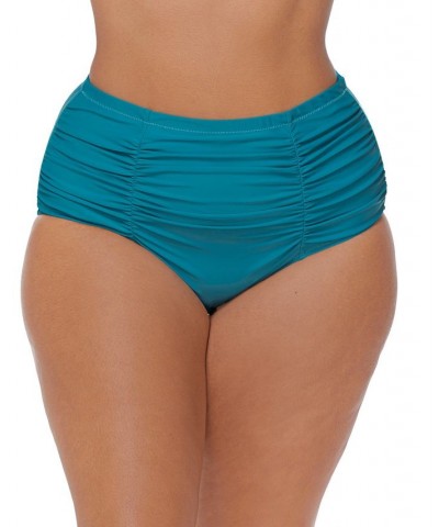 Trendy Plus Size Calabasas Aries Tankini & Matching Bottoms Teal $33.44 Swimsuits