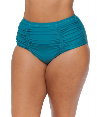 Trendy Plus Size Calabasas Aries Tankini & Matching Bottoms Teal $33.44 Swimsuits