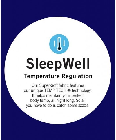 Women's Sleepwell Solid S/S V-Neck T-Shirt with Temperature Regulating Technology Blue $14.79 Sleepwear