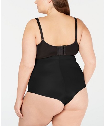 Women's Suit Your Fancy High-Waist Control Thong 10196P Black $37.00 Shapewear