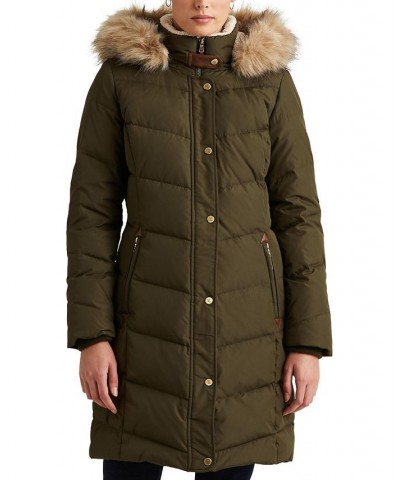 Women's Faux-Fur-Trim Hooded Down Puffer Coat Litchfield $92.40 Coats