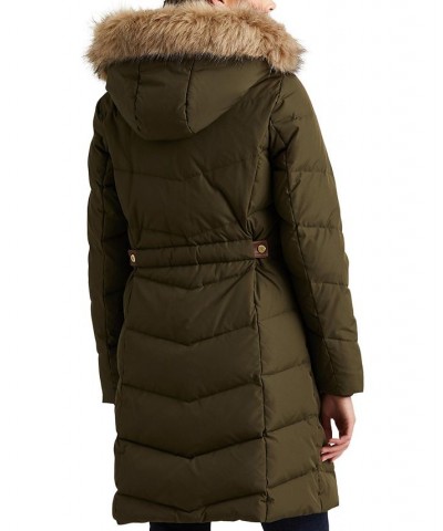 Women's Faux-Fur-Trim Hooded Down Puffer Coat Litchfield $92.40 Coats