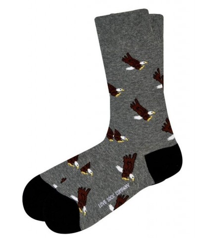 Women's Eagles W-Cotton Dress Socks with Seamless Toe Design Pack of 1 Gray $10.50 Socks