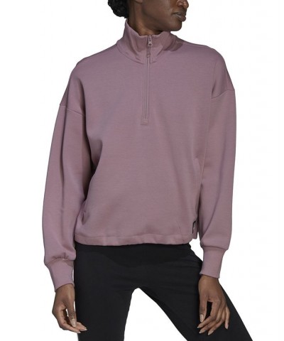 Women's Future Icons Quarter-Zip Sweatshirt Magic Mauve $29.40 Sweatshirts