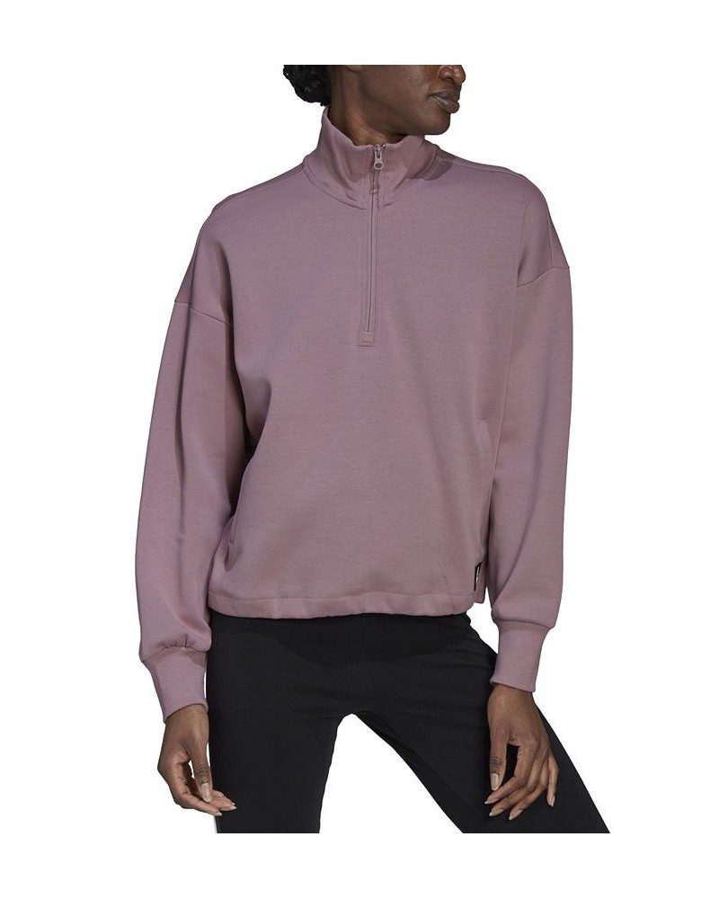 Women's Future Icons Quarter-Zip Sweatshirt Magic Mauve $29.40 Sweatshirts