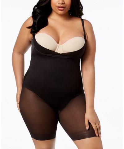 Women's Extra Firm Tummy-Control Open Bust Thigh Slimming Body Shaper 2781 Black $39.20 Shapewear