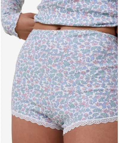 Women's Rib Lace Shorts Sienna Floral Coconut Milk $14.70 Sleepwear