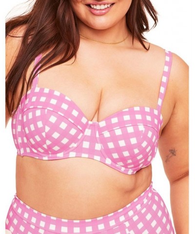 Vivien Women's Plus-Size Swimwear Bikini Top Pink $29.12 Swimsuits