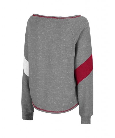 Women's Heather Gray Oklahoma Sooners Amped Chevron Stripe Raglan Boat Neck Pullover Sweatshirt Heather Gray $35.09 Sweatshirts