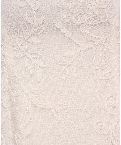 Women's Floral-Lace Sleeveless Sheath Dress Ivory $55.49 Dresses