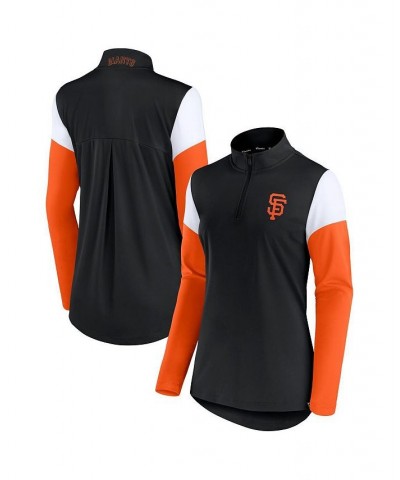 Women's Black and Orange San Francisco Giants Authentic Fleece Quarter-Zip Jacket Black, Orange $28.00 Jackets