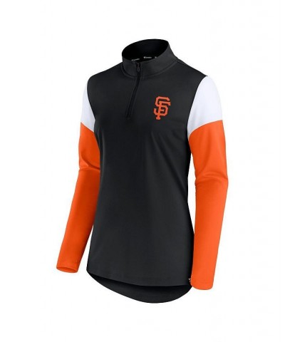 Women's Black and Orange San Francisco Giants Authentic Fleece Quarter-Zip Jacket Black, Orange $28.00 Jackets