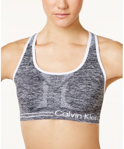 Reversible Racerback Medium Impact Sports Bra Gray $13.39 Bras