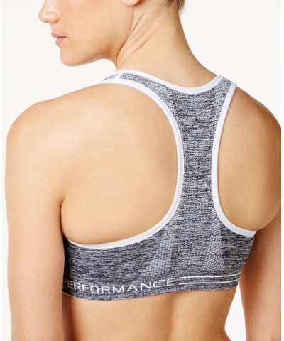 Reversible Racerback Medium Impact Sports Bra Gray $13.39 Bras