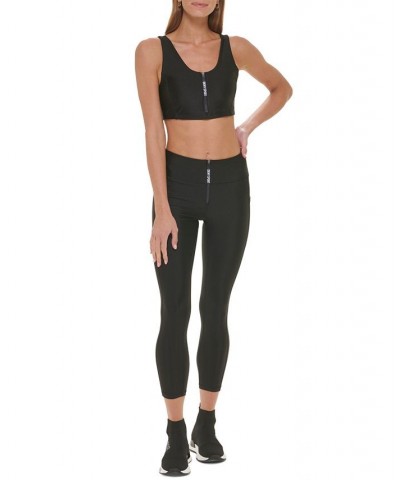 Women's High Shine High-Waist Zip Leggings black/black $25.96 Pants