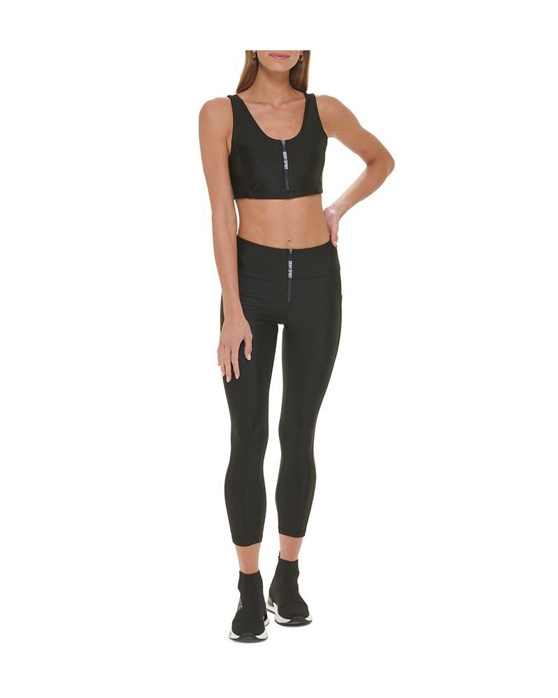 Women's High Shine High-Waist Zip Leggings black/black $25.96 Pants