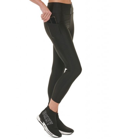 Women's High Shine High-Waist Zip Leggings black/black $25.96 Pants