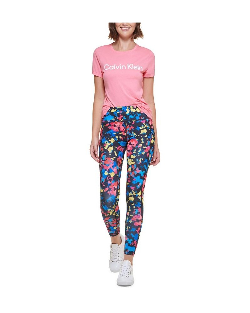 Women's Active Printed Pocket Leggings Scatter Heather $21.07 Pants