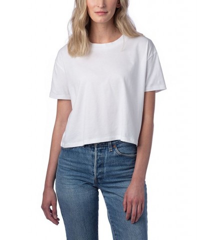 Women's Go-To Headliner Cropped T-shirt White $21.93 Tops