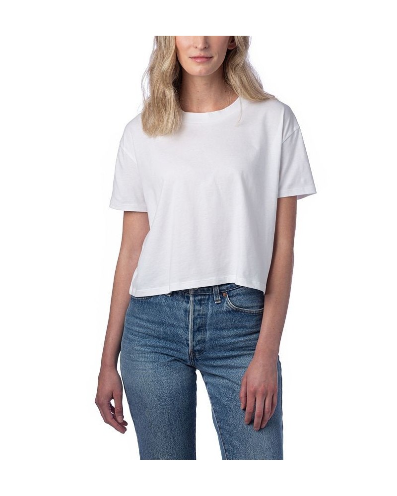 Women's Go-To Headliner Cropped T-shirt White $21.93 Tops