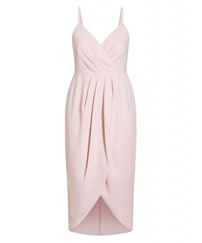 Trendy Plus Size Tulip Midi Dress Soft Blush $70.98 Dresses