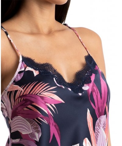 Linea Donatalla Women's Mina Tropical Printed Satin 2-Pc. Set Navy $15.00 Sleepwear