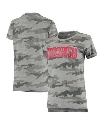 Women's Camo Wisconsin Badgers T-shirt Camo $21.00 Tops