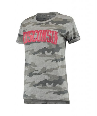 Women's Camo Wisconsin Badgers T-shirt Camo $21.00 Tops