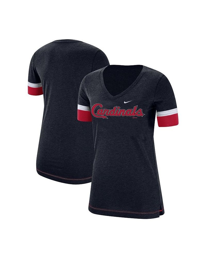 Women's Navy St. Louis Cardinals Mesh V-Neck T-shirt Navy $27.49 Tops