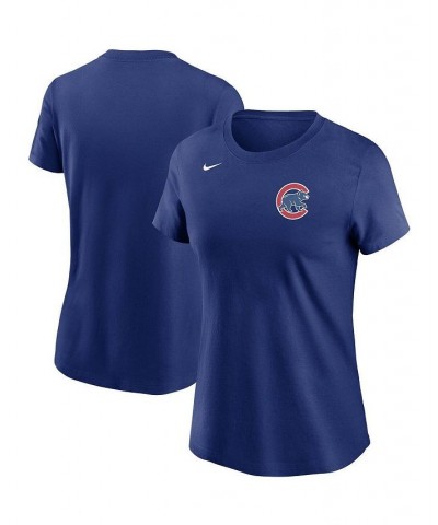 Women's Royal Chicago Cubs Wordmark T-shirt Royal $18.90 Tops