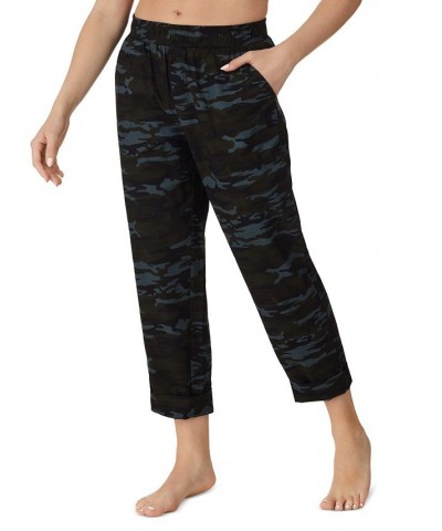 Women's Printed Capri Flannel Pajama Pants Gray $9.13 Sleepwear