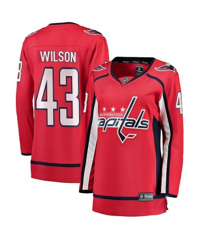 Women's Branded Tom Wilson Red Washington Capitals Home Premier Breakaway Player Jersey Red $79.20 Jersey