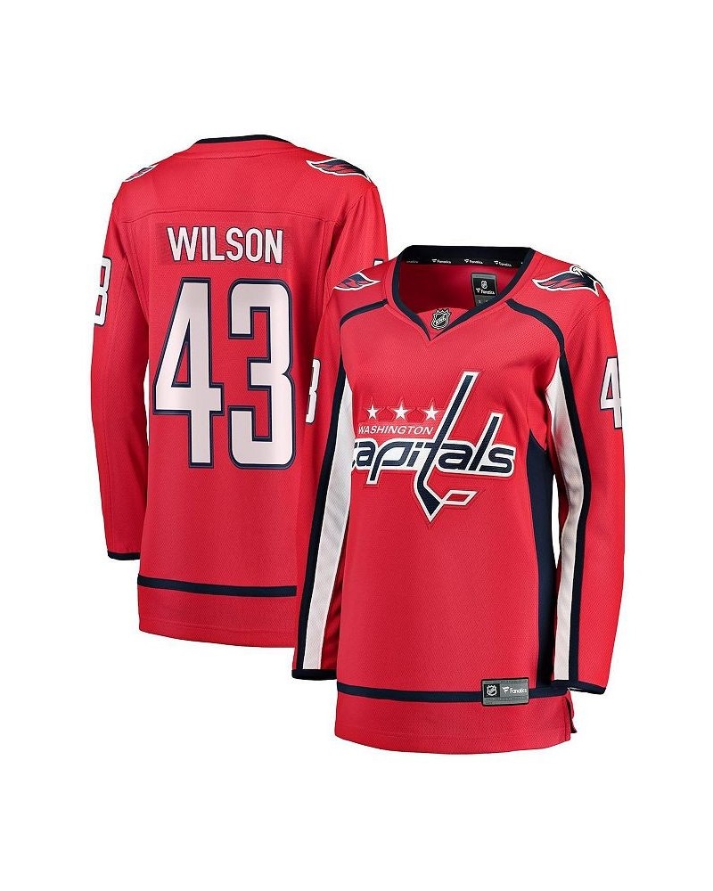 Women's Branded Tom Wilson Red Washington Capitals Home Premier Breakaway Player Jersey Red $79.20 Jersey