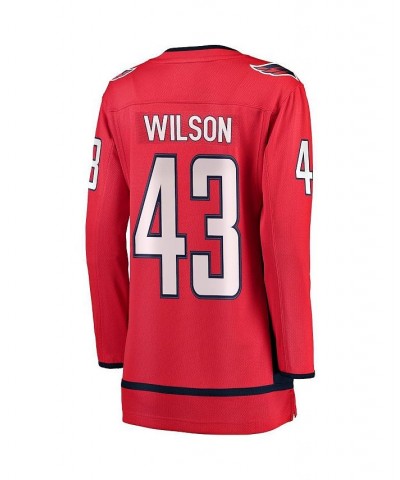 Women's Branded Tom Wilson Red Washington Capitals Home Premier Breakaway Player Jersey Red $79.20 Jersey