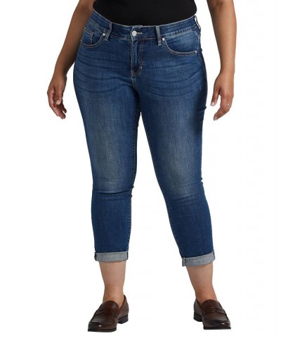 Plus Size Carter Mid Rise Girlfriend Jeans Thorne Blue $29.12 Jeans