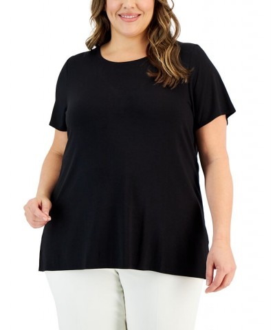 Plus Size Knit Top Deep Black $12.20 Tops