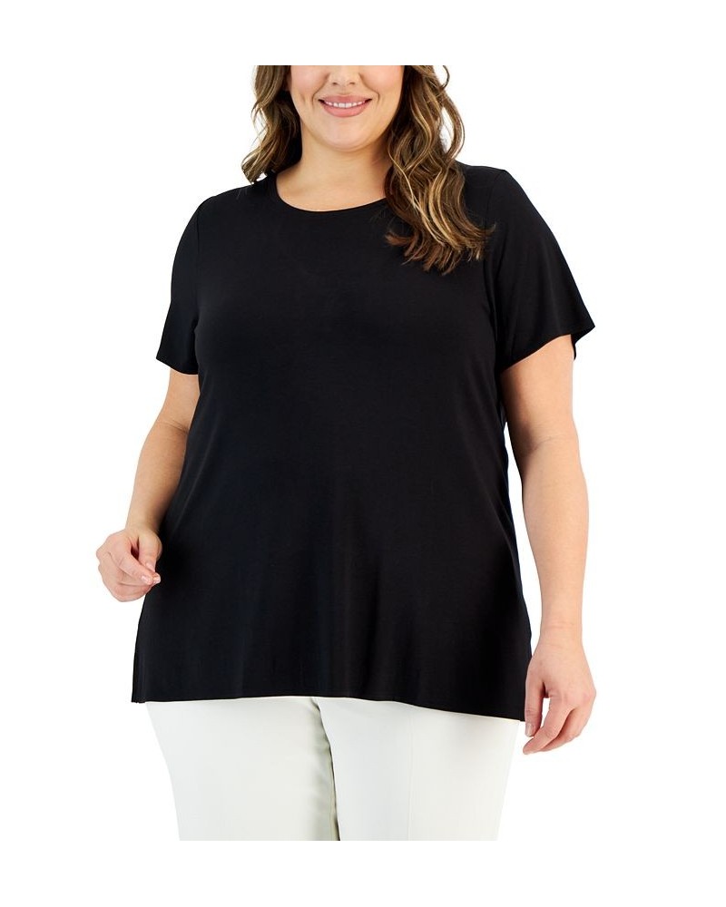 Plus Size Knit Top Deep Black $12.20 Tops