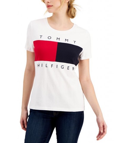 Women's Big Flag Logo T-Shirt White $19.20 Tops