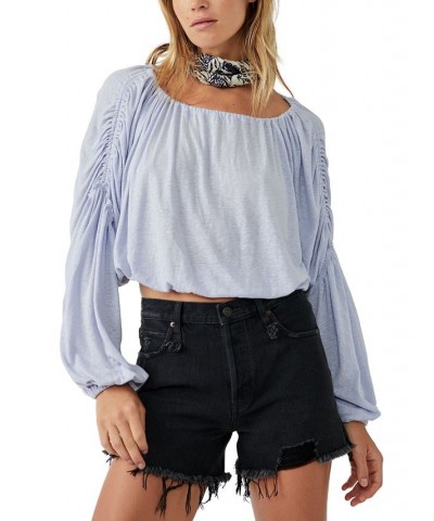 Women's In A Dream Crop Top Blue $35.20 Tops