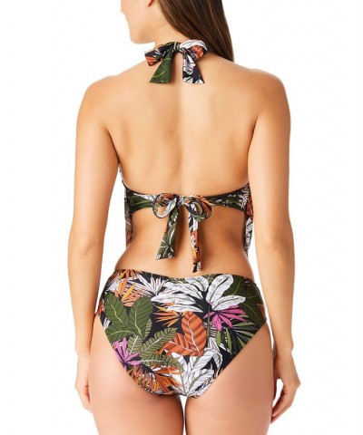 Women's La Planta Cowlneck One-Piece Swimsuit Multi Tropical $52.00 Swimsuits