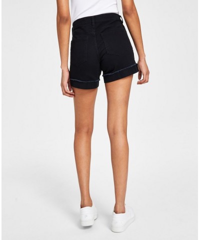 Juniors Frayed Cuff Shorts Black $10.75 Shorts