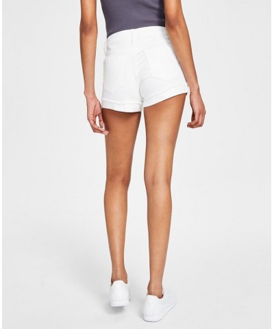 Juniors' Button-Fly Shorts White $13.24 Shorts