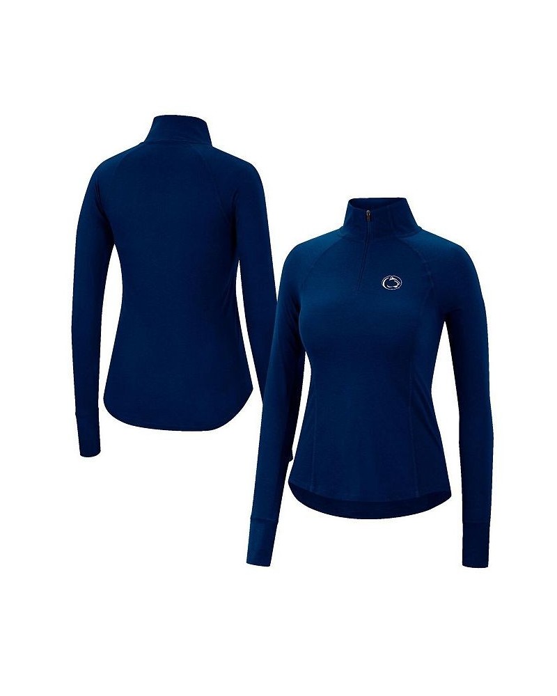 Women's Navy Penn State Nittany Lions Core Quinn Raglan Quarter-Zip Top Navy $23.65 Tops