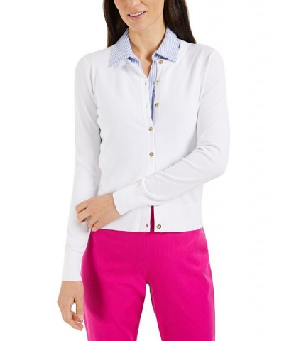 Women's Button Cardigan Bright White $16.19 Sweaters