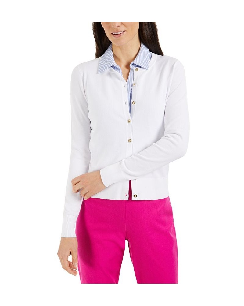 Women's Button Cardigan Bright White $16.19 Sweaters