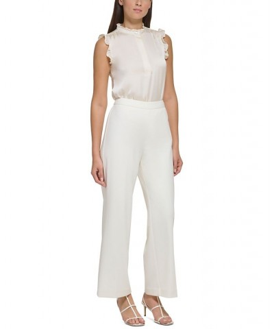 Petite Wide-Leg Side-Zip Pants Buttercream $29.50 Pants