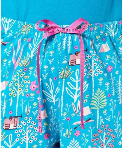 Women's Fun Time Forest Capri Pajama Pants Enamel Blue $19.72 Sleepwear